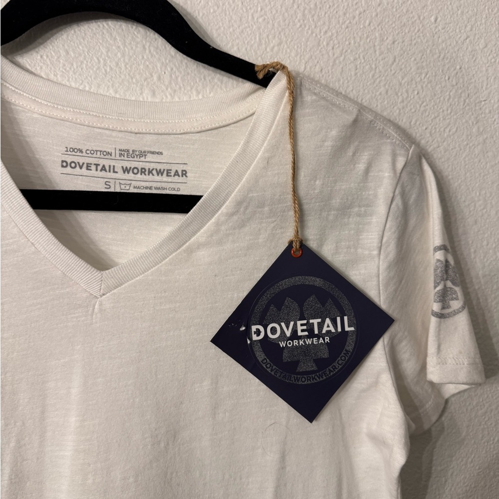 Men's White V-Neck Shirt